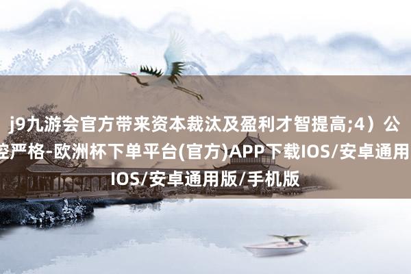 j9九游会官方带来资本裁汰及盈利才智提高;4）公司资本管控严格-欧洲杯下单平台(官方)APP下载IOS/安卓通用版/手机版