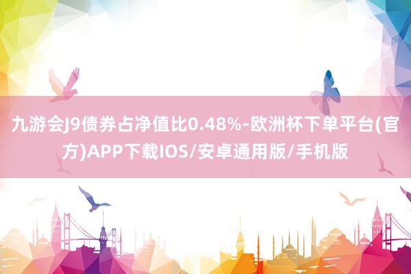 九游会J9债券占净值比0.48%-欧洲杯下单平台(官方)APP下载IOS/安卓通用版/手机版