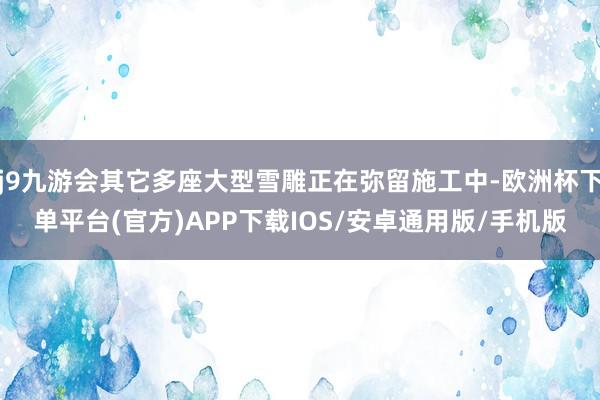 j9九游会其它多座大型雪雕正在弥留施工中-欧洲杯下单平台(官方)APP下载IOS/安卓通用版/手机版