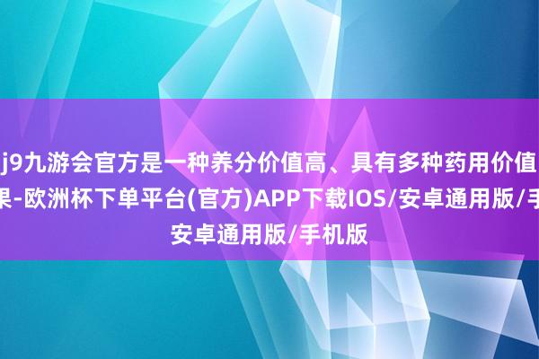 j9九游会官方是一种养分价值高、具有多种药用价值的干果-欧洲杯下单平台(官方)APP下载IOS/安卓通用版/手机版