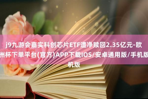 j9九游会嘉实科创芯片ETF遭净赎回2.35亿元-欧洲杯下单平台(官方)APP下载IOS/安卓通用版/手机版