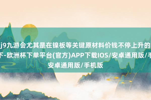 j9九游会尤其是在镍板等关键原材料价钱不停上升的情况下-欧洲杯下单平台(官方)APP下载IOS/安卓通用版/手机版